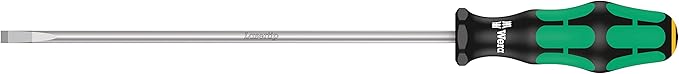 Wera 05110008001 Kraftform Plus 335 Slotted Screwdriver, 5.5mm Head, 8" Blade Length