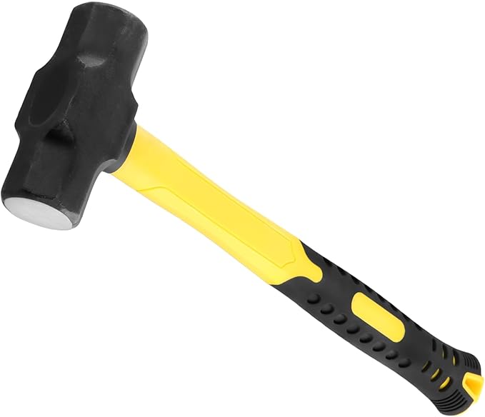 3 PCS 2lbs Sledge Hammers with Shock Absorption Handles, Solid Steel Heads, High Impact Tool Hammers for Dismantling, Fixing, Knocking