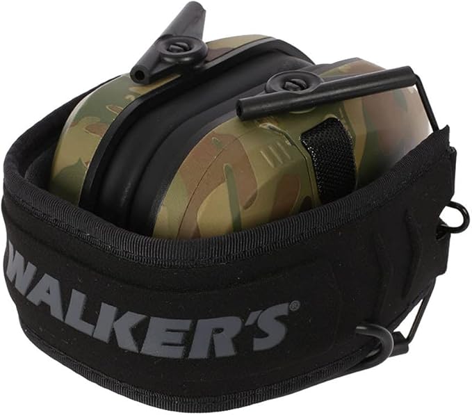 Walker's Razor Slim Ultra Low Profile Compact Design Adjustable Range Shooting Hunting Hearing Protection Electronic Earmuffs