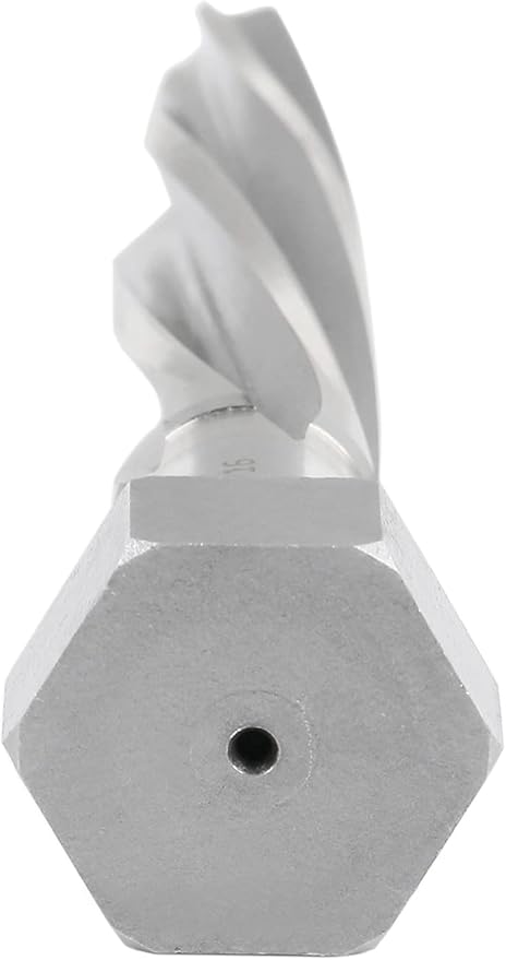 Accusize Industrial Tools H.S.S. Aligning Reamer - 13/16'' Diameter, 5'' Flute Length, 7'' OAL, Hex Shank, Spiral Flute, 0523-6035