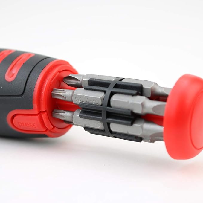 InstallMates 12-in-1 Ratcheting Screwdriver w/Slotted, Phillips, & TORX Bits