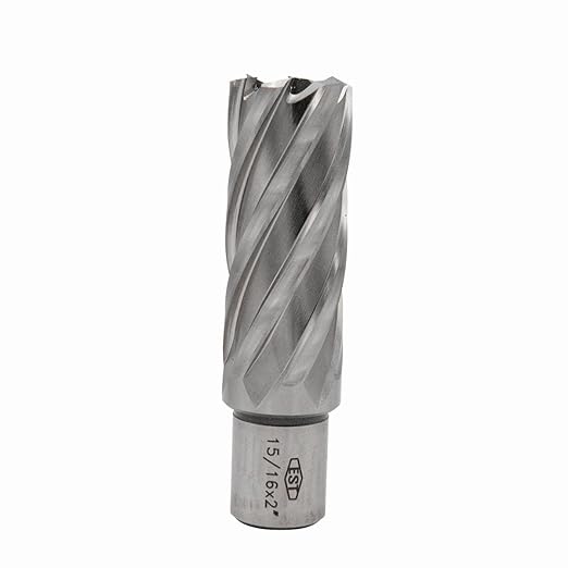 HSS M2AL Annular Cutter 2" DOC with 3/4" Weldon Shank for Magnetic Drill Press by EST (D15/16" X 2")