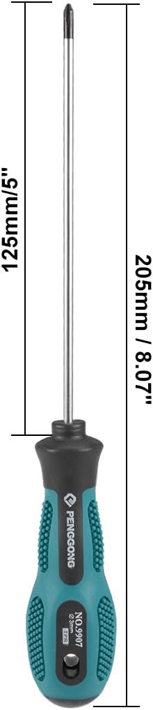 uxcell #0 Phillips Screwdriver 5 Inch Round Shaft Non Slip Comfortable Handle