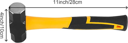 HOIGON 2 Pack 2 Lb Mini Sledge Hammer, 11 Inch Pro-grade Sledge Hammer Tool with Fiberglass Handle, Stoning Club Hammer for Carpentry, Construction, Mechanic Work