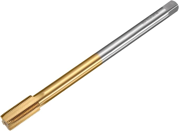 uxcell Metric Thread Tap M12 x 1 H2 150mm Straight Flute Screw Thread Milling Machine Taps Threading Tapping Repair Tool