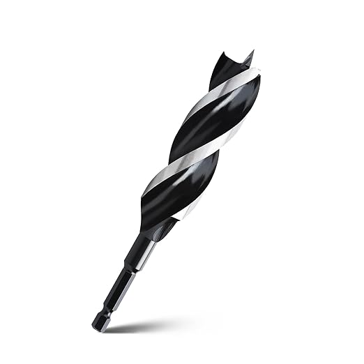 15/16" x 6" Auger Drill Bit for Wood, Hex Shank Tri Flute Ship Auger Long Drill Bit for Soft and Hard Wood,Tree Stump,Plastic,Drywall and Composite Materials