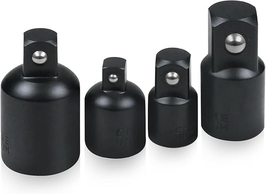 Utoolmart 4 Piece Impact Socket Adapter Set, 1/4" - 3/8" - 1/2" Impact Driver Conversions Conversion Kit & Socket Reducer, Locking Socket Adapter Set, Cr-Mo