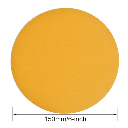 6-Inch No-Hole Hook and Loop Sanding Discs 800-Grit, Random Orbital Sandpaper for Automotive and Woodworking, 100-Pack
