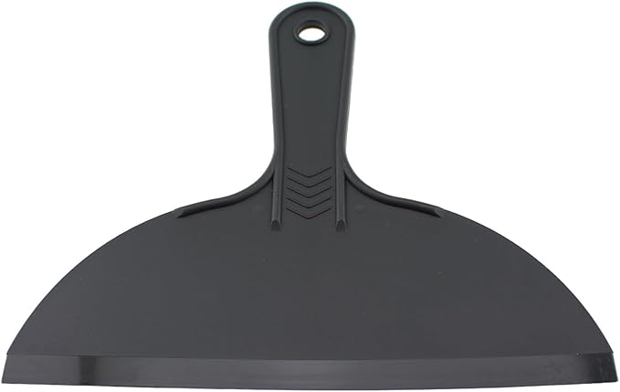RLECS 6PCS Black Plastic Putty Knife Wallpaper/Auto Film Scraper 1.5/2/3/4/6/8inch Applicator Whitewash Tool for Patching Wall Joints Tiling Canvas Treatment