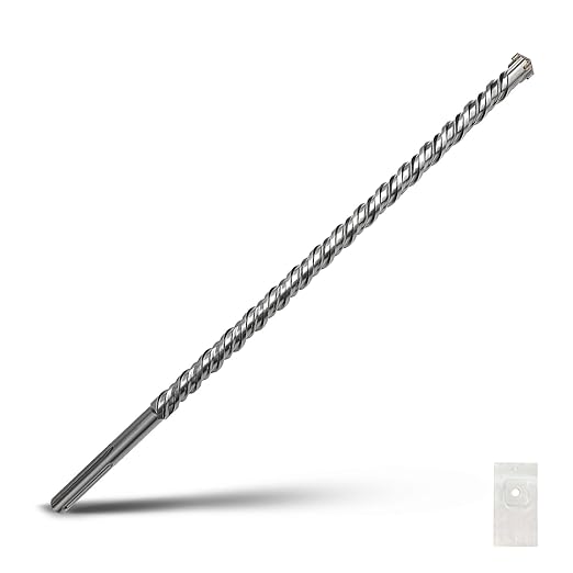1 x 21 inch SDS Max Rotary Hammer Drill Bit, 25x540mm Carbide Tip Masonry Drill Bit,Concrete Drill Bit for Masonry, Brick, Stone, Concrete (Length :540mm / 21 inch, 25mm (1 in) Diameter)