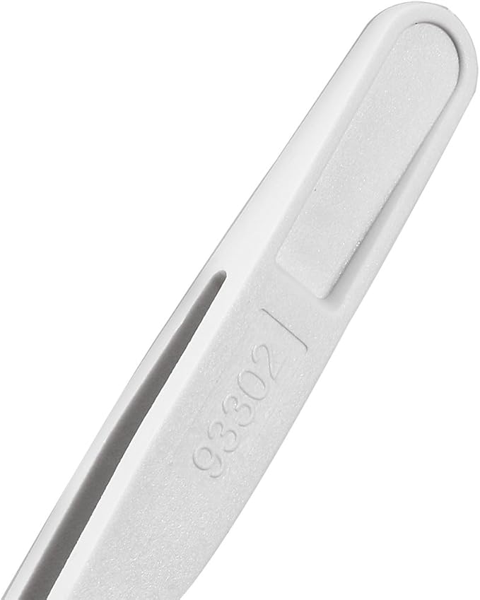 uxcell Plastic Anti-static Tweezers, Precision Slant Point Tip for Jewelry Craft DIY Beauty Electronics Repair Tool White 20 Pcs