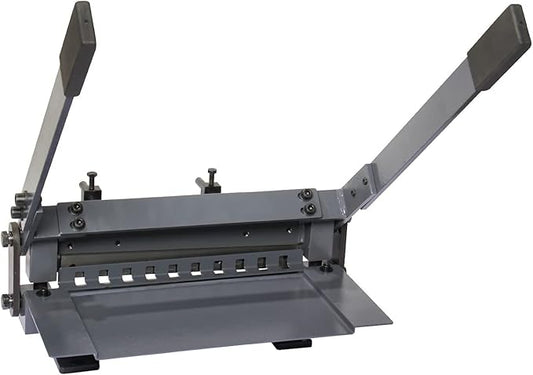 KAKA INDUSTRIAL Metal Shears,12 Inch Bench Top Hand Shear, Metal Cutter for Sheet, Plate Steel,12x1/25 in Cutting Capacity, Grey, Portable Workbench-Mounted Tool BHS-12