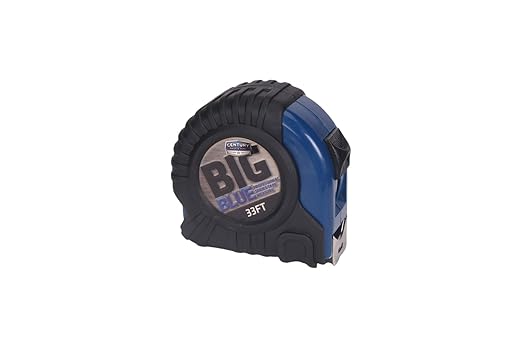 Century Drill & Tool's Big Blue Tape Measure - 33-Foot, Durable and Accurate Measuring Tape with Magnetic Tip for Easy Use, Perfect for DIY and Professional Projects