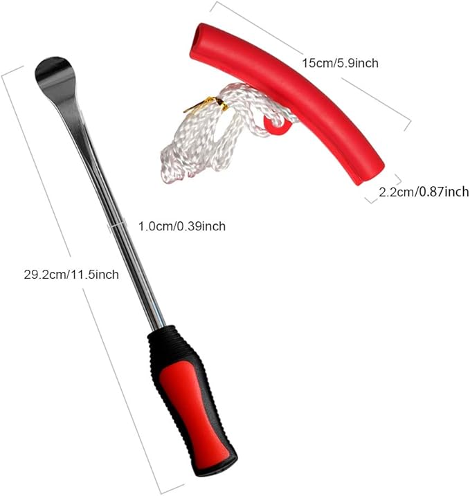 Asooll 11.5" Tire Spoons Motorcycle Tire Changer Tools Bike Tire Iron Levers Repair Kit with 3 Pcs Rim Protectors