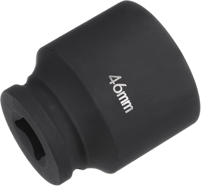 HARFINGTON 6-Point Impact Socket 3/4" Drive 46mm Metric 40Cr Alloy Steel Spindle Axle Nut Impact Socket