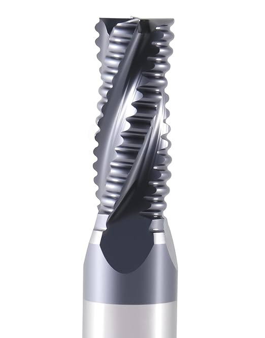 Accusize Industrial Tools 5/16'' by 3/8'' by 3/4'' Flt Length, 2-1/2'' Oal, 4 Flute, Standard Tooth M42 8% Cobalt Tialn Roughing End Mill, 1102-0516