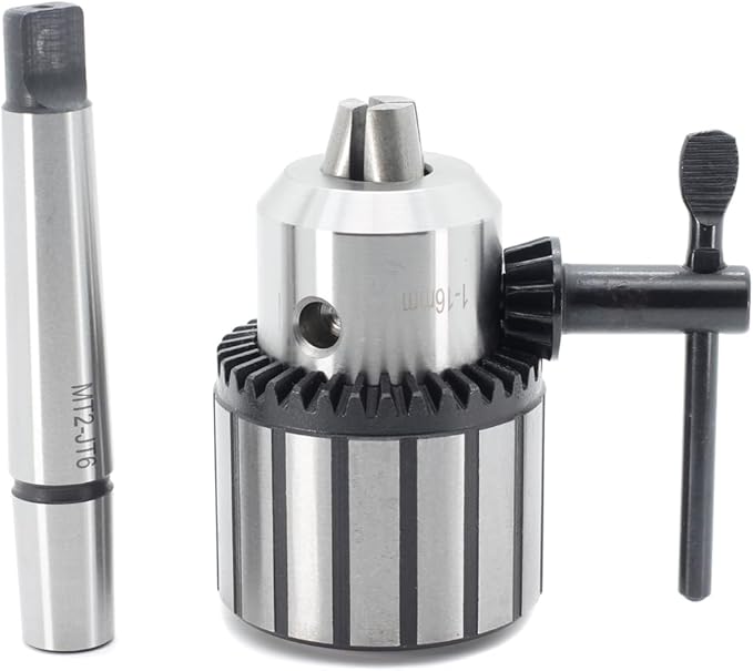 Drill Chuck JESTUOUS JT6 Key Type 5/8 Inch(1-16mm) with MT2 Morse Taper Arbor Heavy Duty Chucks