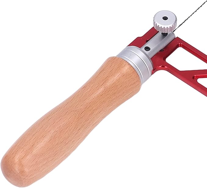 Hand Coping Saw, 3 Inch Mini U-Shape Handsaw with Wooden Handle for Jewelry Making, Woodworking (3 Inch)