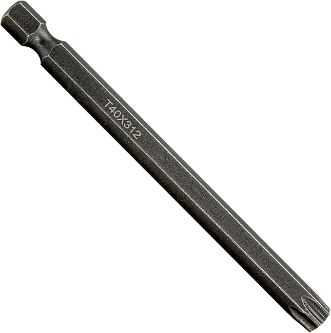 T40 x 3-1/2" Torx/Star Driver Bit with Quick-Change Shank - Precision Fit for T-40 Screws and Fasteners, 10-Pack