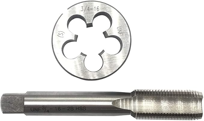 ZOUZMIN 3/4??16 UNF Tap and Die Set, Machine Thread Tap and Round Thread Die Right Hand