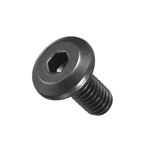 METALLIXITY Flat Head Hex Socket Cap Screws Bolts(M4-0.7x8) 50Pcs, Steel Hex Socket Furniture Bolts Screws - for Furniture Woodworking Project, Black