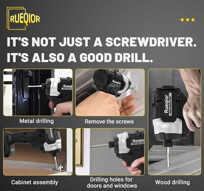 Cordless Impact Driver 1/4 inch for DeWalt 20v Battery, Brushless Driver 220Ft-lbs(300N.m), 3-Speed Lightweight Power Impact Drivers with LED Light(Tool Only)