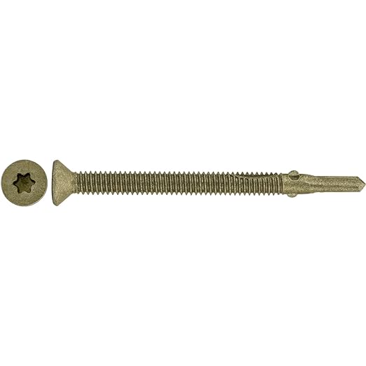 14x3-1/4 Reamer Tek Torx/Star Head Self-Drilling Wood to Metal Screws - for Flatbeds, Trailers - T-30 Torx Screw Head 5 Pound CASE 1,350 Screws