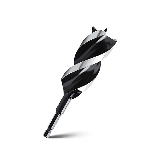 1-1/2" x 6" Auger Drill Bit for Wood, Hex Shank Tri Flute Ship Auger Long Drill Bit for Soft and Hard Wood,Tree Stump,Plastic,Drywall and Composite Materials