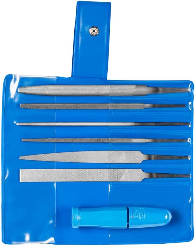 PFERD 4" Key File Set 265 A, 6-Piece ??Second Cut ??Includes Quick-Mounting Handle ??for Delicate and Light Filing Tasks ??Part 17009