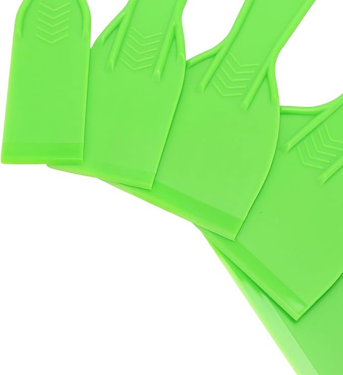 24 PCS Putty Knife Set, 6 Sizes Plastic Putty Knife Scraper, Flexible Plastic Paint Scraper Tool for Spackling, Wallpaper Scraper Tool, Green