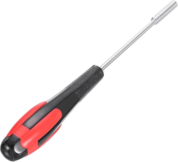 HARFINGTON Metric Nut Driver 3mm Dia 75mm Shank Non-Magnetic 6 Point Hex Socket Screwdriver with Non-Slip Handle for Tightening and Loosening Fasteners