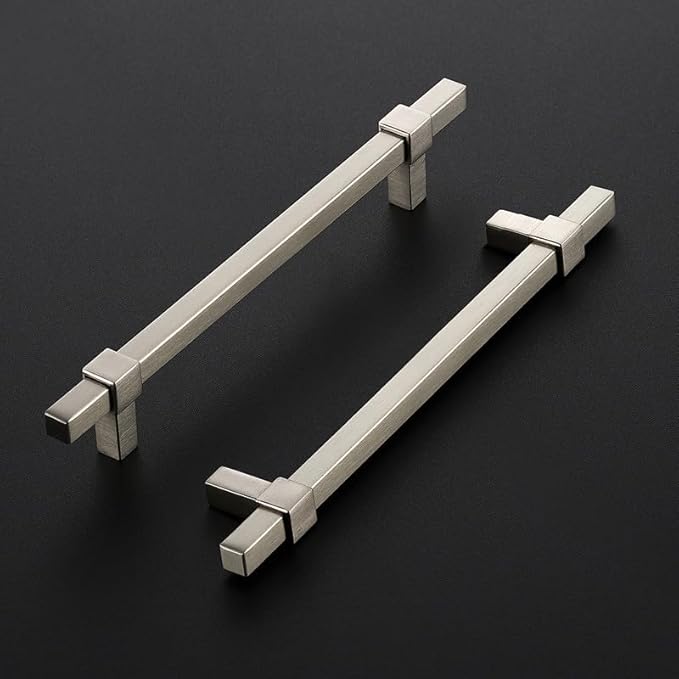 20 Pack Brushed Nickel Cabinet Handles - 6-1/4" Hole Center Cabinet Pulls Drawer Pulls Cabinet Hardware Kitchen Handles for Cabinets