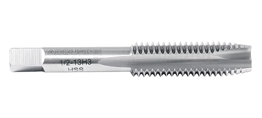 Accusize Tools - HSS Spiral Point Taps, ANSI Standard, Ground, from 5/8-11NC to 1"-8NC (1/2-13NC, 3 flutes)