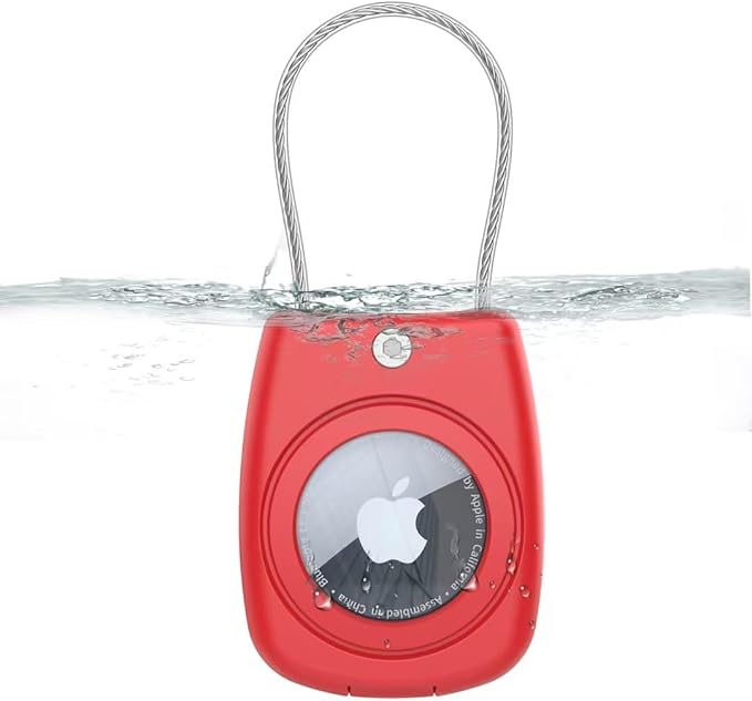 HATALKIN for Air tag Holder for Air tag Keychain Case with Screen Protector,IP68 Waterproof for Air Tags Key Chain for Apple Tag GPS Tracker,for Air Tags Holder for Luggage Key,Backpack