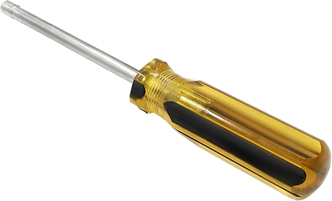 Biaungdo 4mm Socket Wrench Screwdriver, Hex Socket Wrench High-Carbon Steel Hexagon Nut Driver Non-Magnetic Tip Hex Nut Screwdriver Hand Tool for Repairs(Plastic Handle)