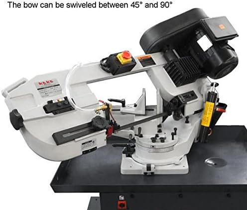 KAKA INDUSTRIAL Metal Band Saw,7inch x 8.25 inch (178x300mm) Rectangular,Adjustable 45°-90° Bow,1.5HP Metal Horizontal Band Saw,for Steel, Aluminum, Pipe Cutting in Workshops & Fabrication BS-712R
