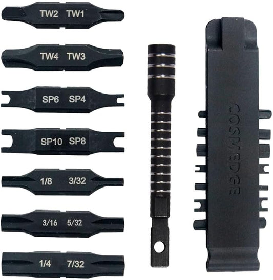 Security Bit Kit Set with Magnetic Extension Bit Holder for Leatherman, Replacement Double-Ended Flat Spanner Tri-Wing Clutch Screwdriver Bits for Leatherman Multi-Tool Accessories,8Pack