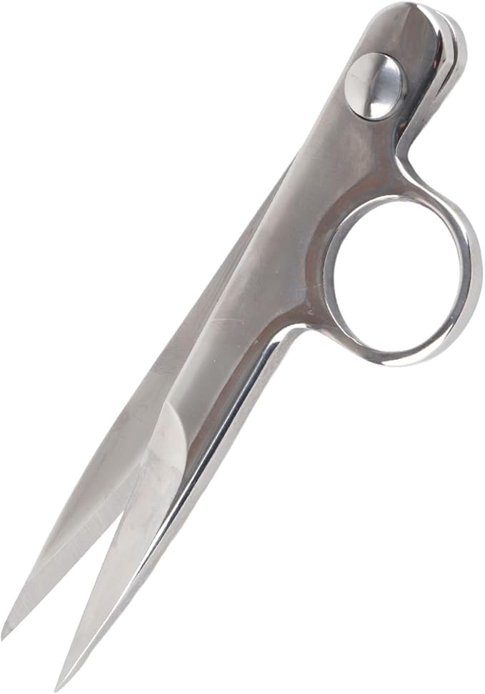 Stainless Steel Thread Snips, Portable Thread Snippers with Protective Sleeve Nippers, Sewing Nippers for Cutting Fabric, Yarn, Fishing Line, 4.7x1.2x0.4in