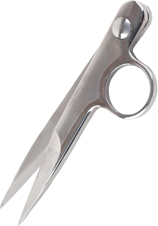 Stainless Steel Thread Snips, Portable Thread Snippers with Protective Sleeve Nippers, Sewing Nippers for Cutting Fabric, Yarn, Fishing Line, 4.7x1.2x0.4in