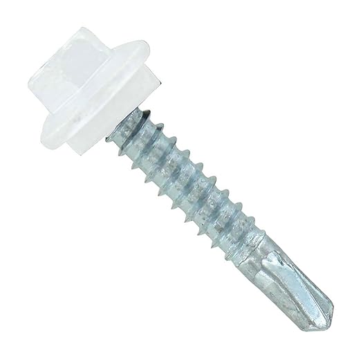 Fasteners Plus ST Fastening #12 x 1-1/4" Maxx Steelbinder Metal Roofing Screws Metal-to-Metal Bright White (Pack of 250)