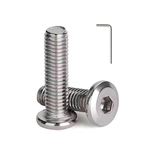M5 x 40mm (20 Pack) Metric Flat Head Hex Socket Cap Screws Bolts, 304 Stainless Steel 18-19, Hex Drive, Bright Finish, Fully Machine Thread