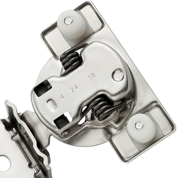 Ravinte 30 Pack 15 Pairs 1-3/8 inch Overlay Cabinet Hinges Kitchen Soft Close Cabinet Hinges Hidden Door Hinge for Kitchen Cabinet Stainless Steel Adjustable Hinges Satin Nickel Cabinet Hardware