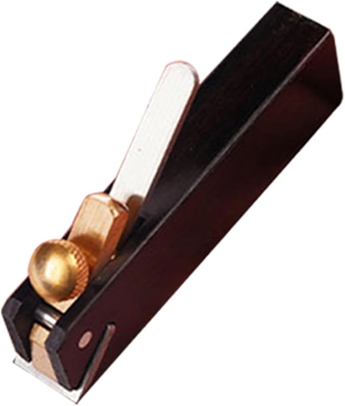 Mini Planer Ebony Hand Plane Tool With Polished Steel Blade For Burr-Free Wood-Finishing And DIY Carpentry, 8X2x2.2 Cm(bottomed)