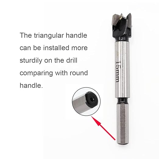 Forstner Drill Bits 15mm (19/32 inch) Tungsten Carbide Wood Hole Saw Auger Opener Woodworking Drilling Tool Wood Cutter