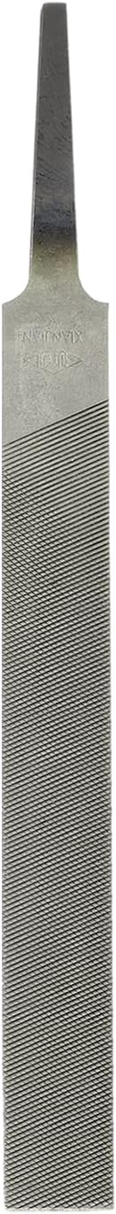 HARFINGTON Flat Medium Cut File 4" Double Cut Teeth High Carbon Steel Hand Rasp File without Handle for Metal Wood Deburring Removing