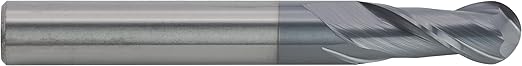 CME 10 pcs Micrograin Carbide End Mills, Ball Nose, TiAlN Coated, 5/16" Mill Diameter, 3/4" Length of Cut, 2 1/2" Overall Length, 2 Flute, Center Cutting