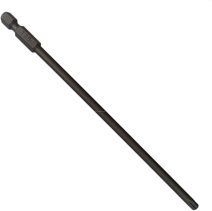 T25 Torx/Star Driver Bit - T25 x 6" Torx/Star Drive Quick Change Shank Bit for Screws and Fasteners