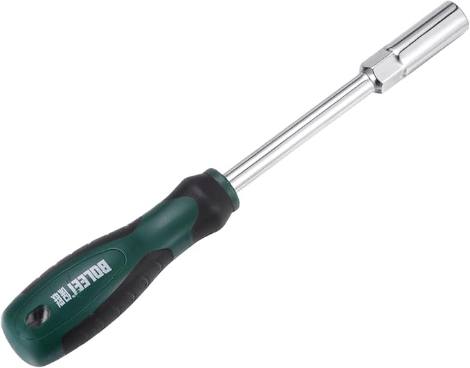 HARFINGTON Metric Nut Driver 11mm CR-V Non-Magnetic Tip Hollow Shafts Hex Socket Screwdriver with Non-Slip Handle for Automobile Repair