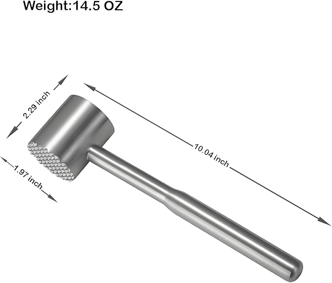 Premium Meat Tenderizer Mallet Tool for Kitchen Meat,Mallet Meat Hammer Meat Beater for Tenderizing and Flattening Meat,Meat Pounder Tenderizer for Pounding Meats, Nuts, Shellfish.