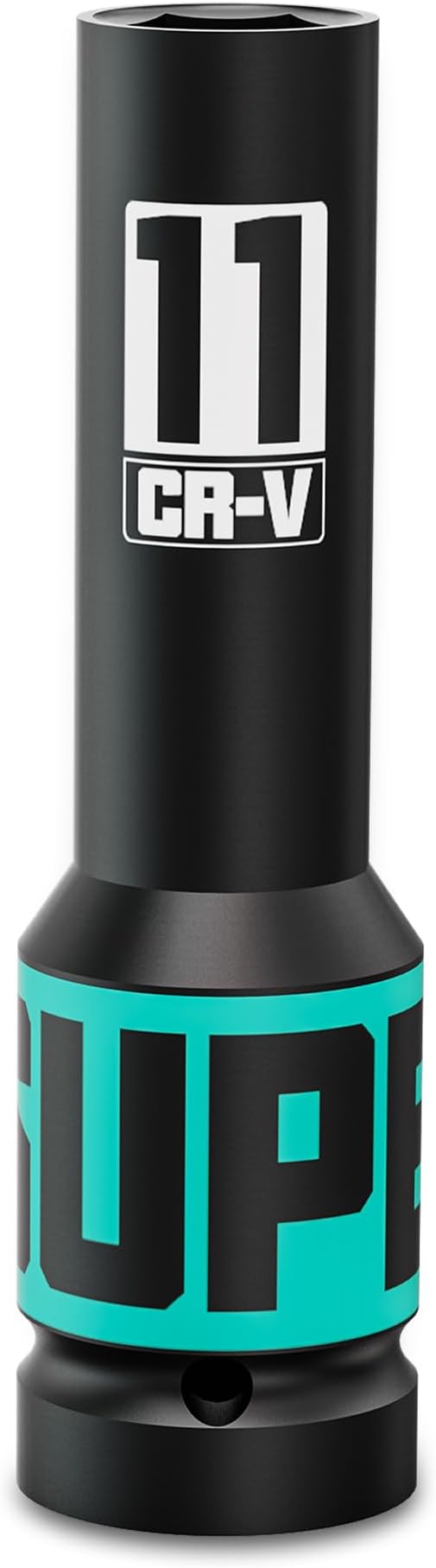 1/2" Drive Impact Socket, 11mm Deep Socket, Metric, 6 Point, CR-V, Perfect for Home, Mechanic and Repair Project